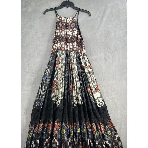 Anthropologie Bhanuni by Jyoti Tiered Dress Size 10 Petite Sleeveless Maxi - Picture 8 of 13